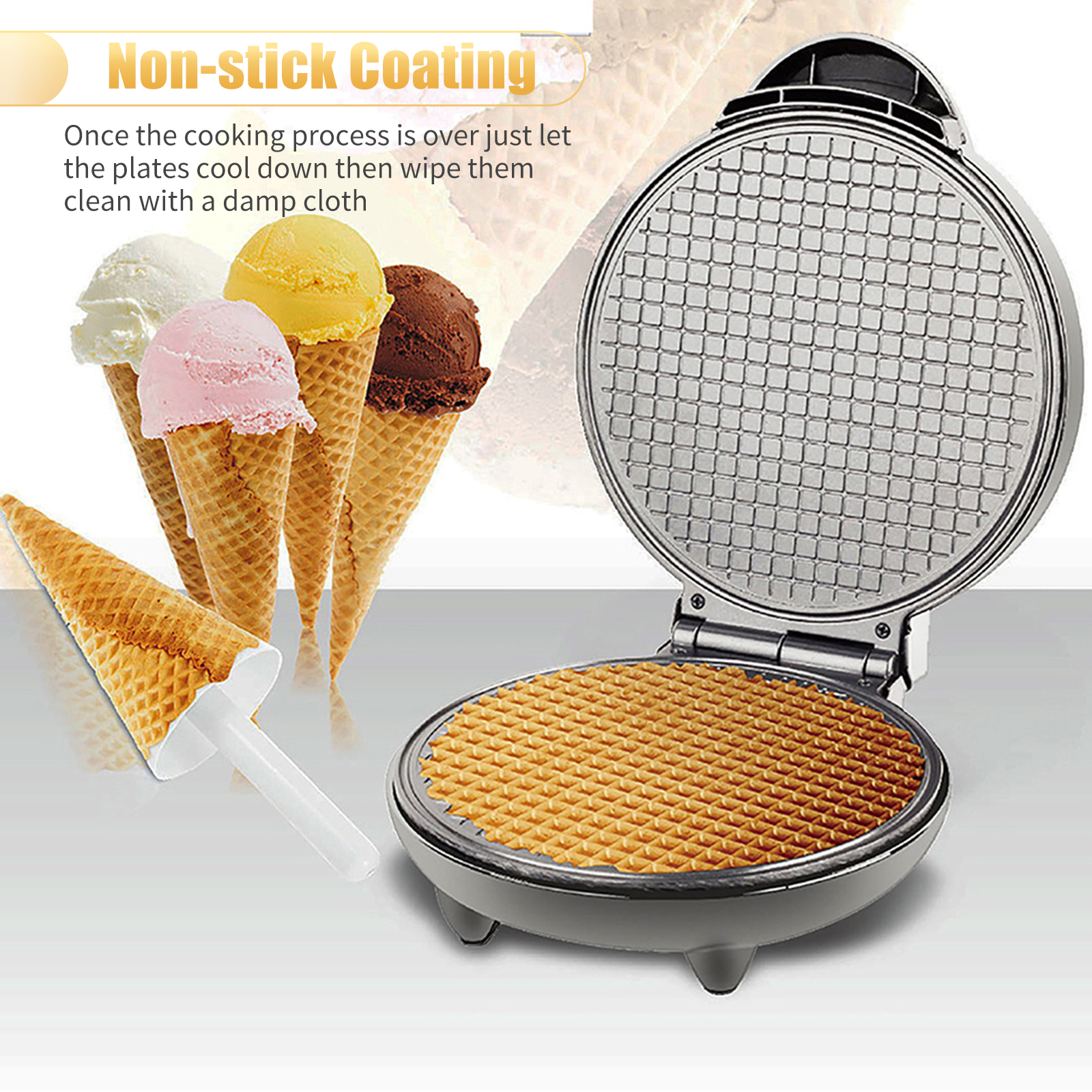 Dosa Pan Iron - 1200W Waffle Maker Nonstick Baking Iron