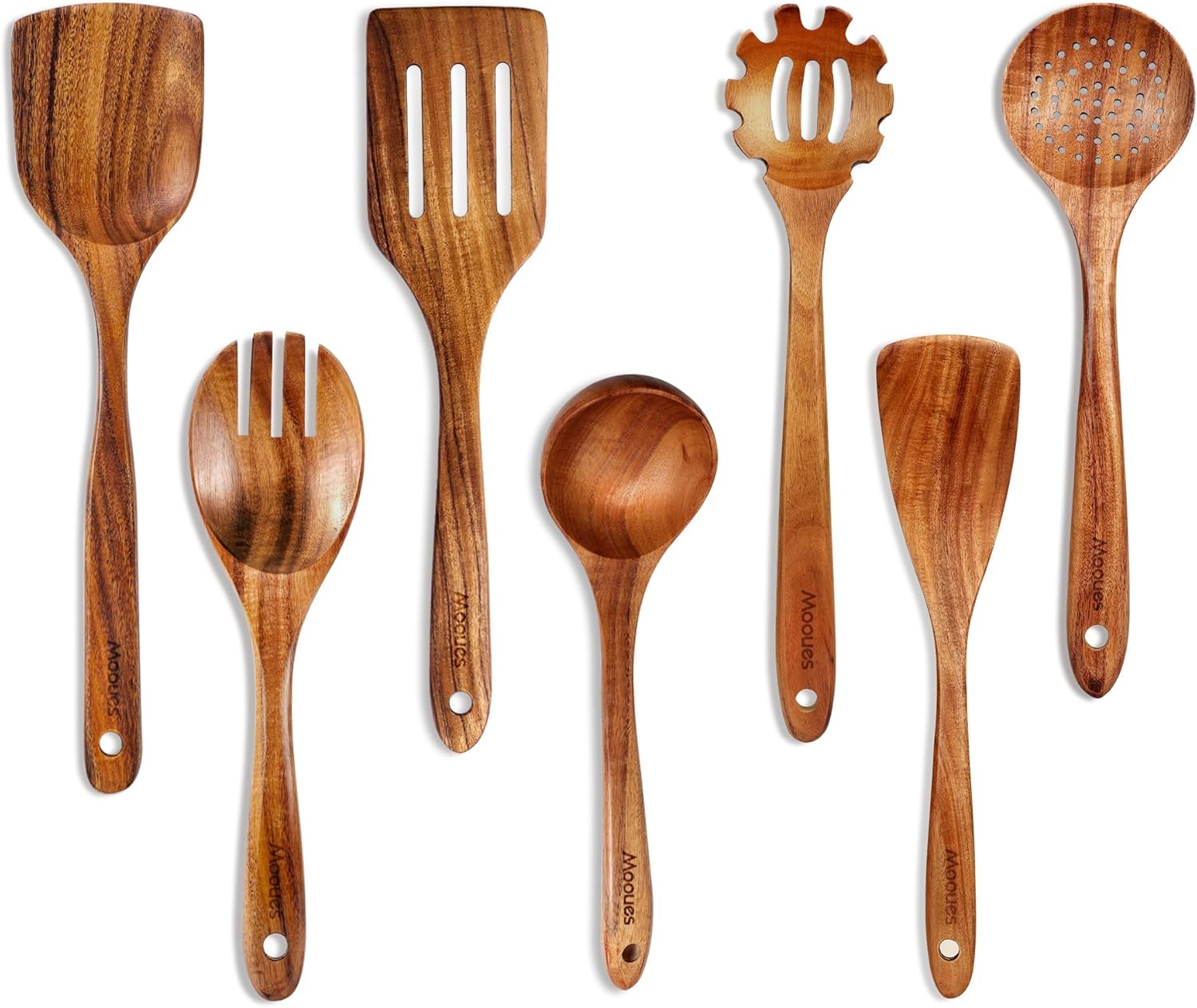 Home Cooking Utensils - Luxury Wooden Utensil Set for Home