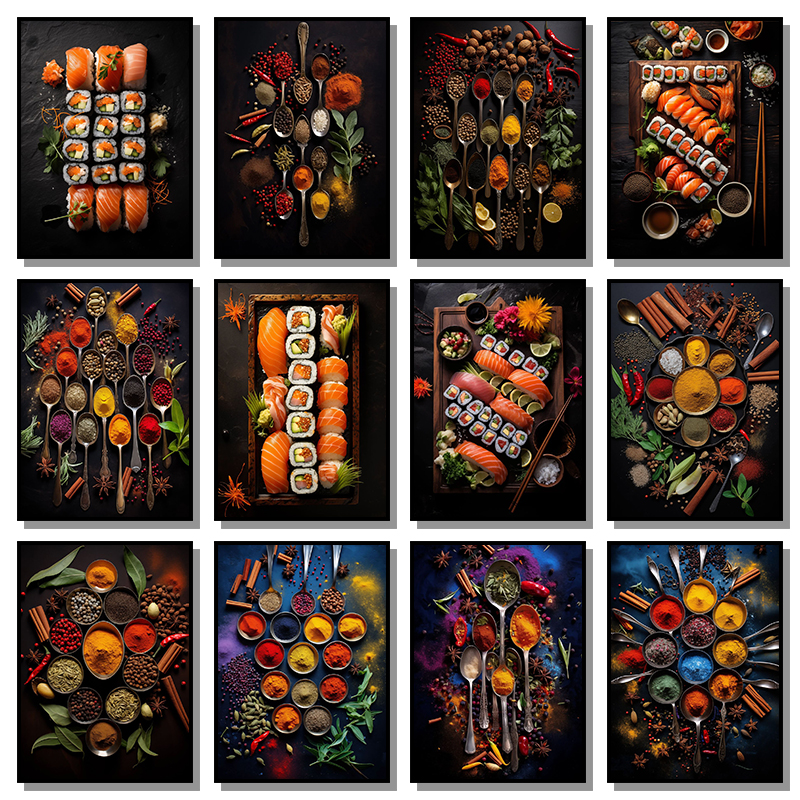 Home Cooking Utensils - Modern Cooking Herbs Spices Sushi Utensils