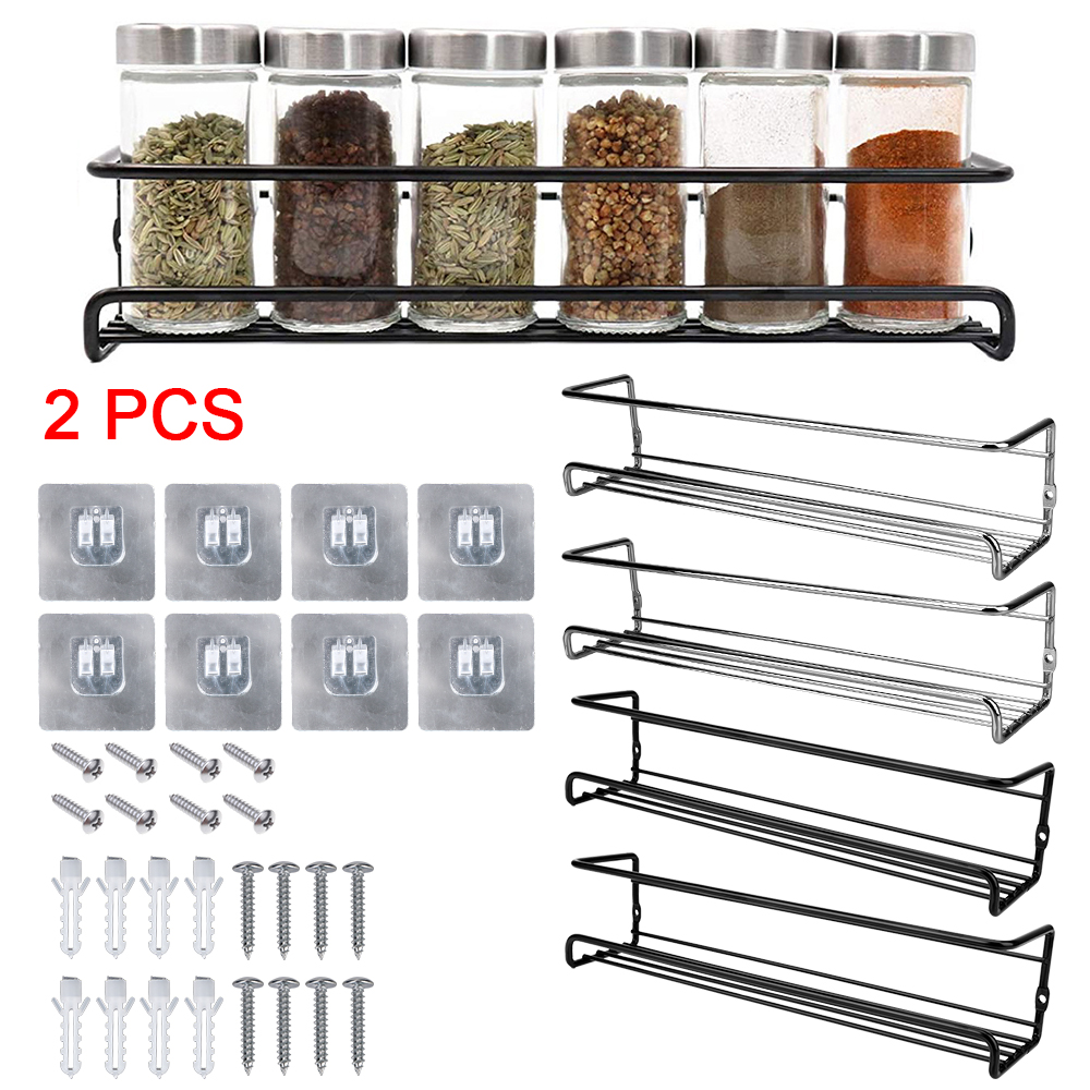Home Cooking Recipes - Kitchen Organizer 2 Pcs Metal Hanging