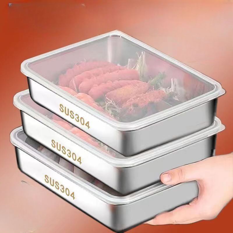 Home Cooking Recipes - Stainless Steel Food Storage Serving Trays