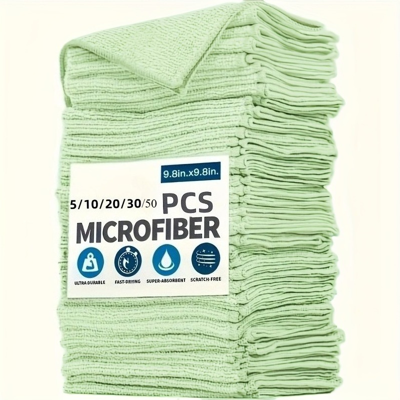 Home Cooking Utensils - 1-50Pcs Light Green Microfiber Kitchen Towels,