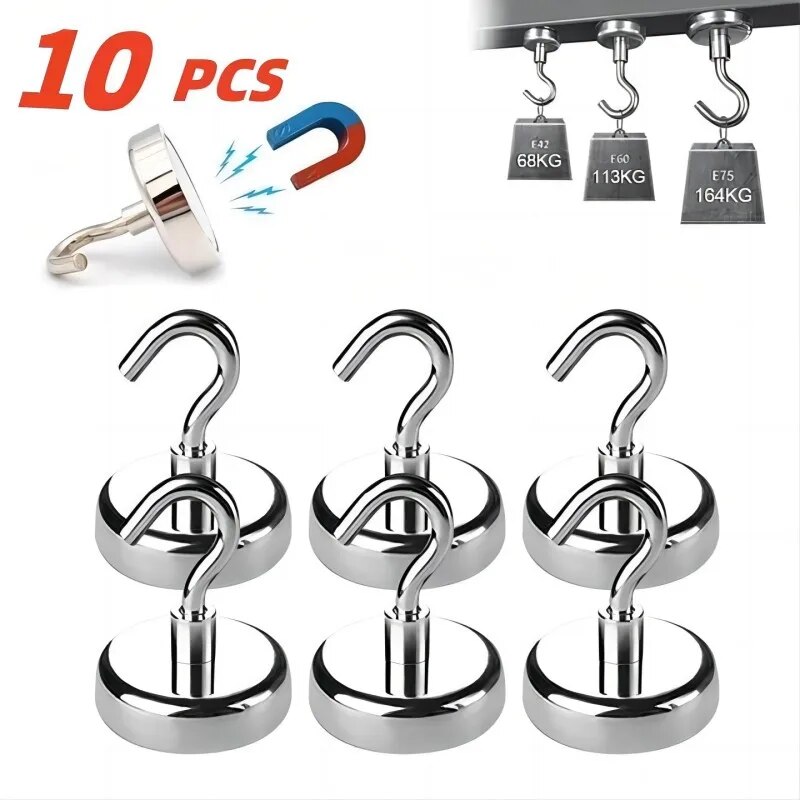 Home Cooking Delivery - 10PCS Strong Magnet Hooks Multi-Purpose Storage