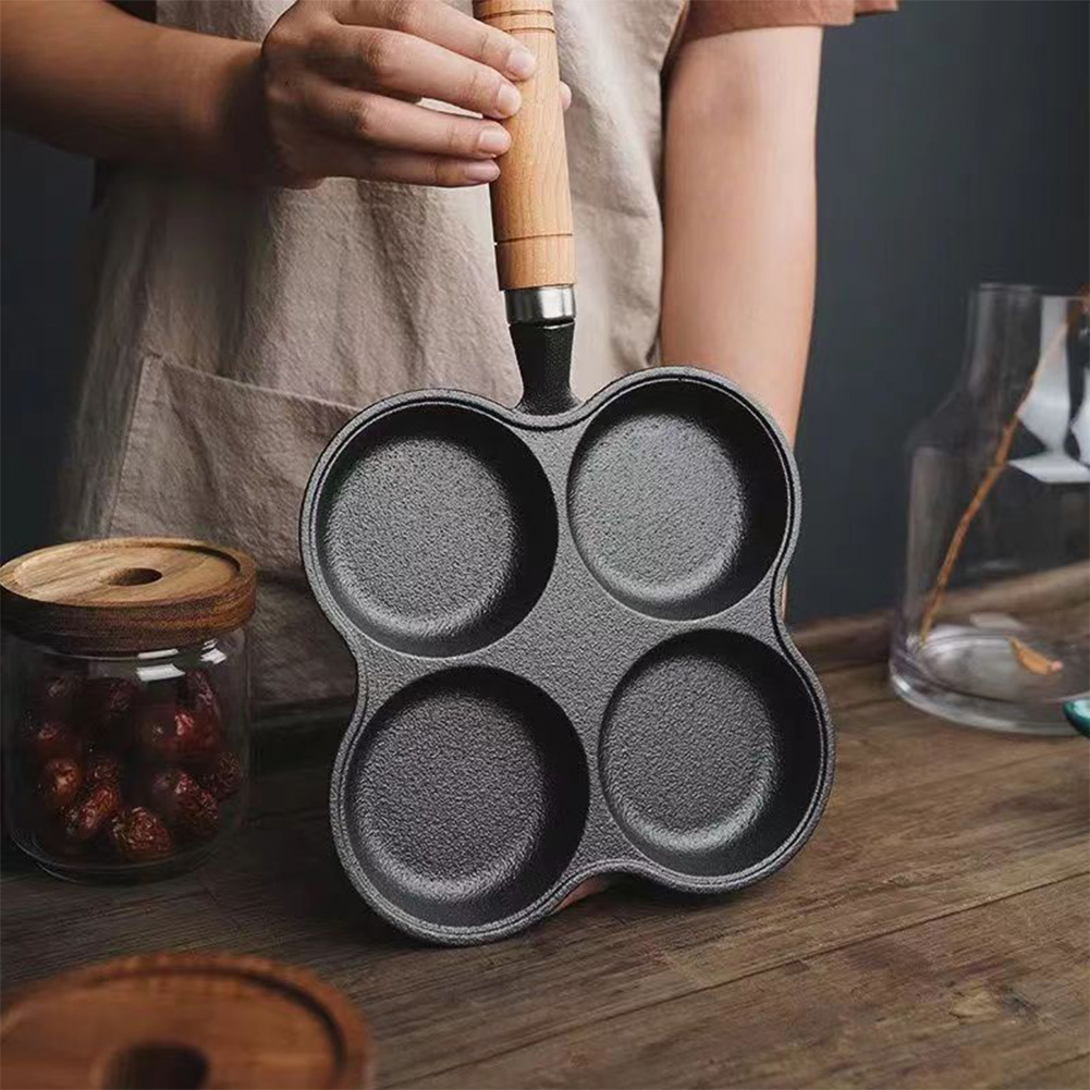 Dosa Pan Iron - 4-Hole Frying Pan Non Stick Breakfast