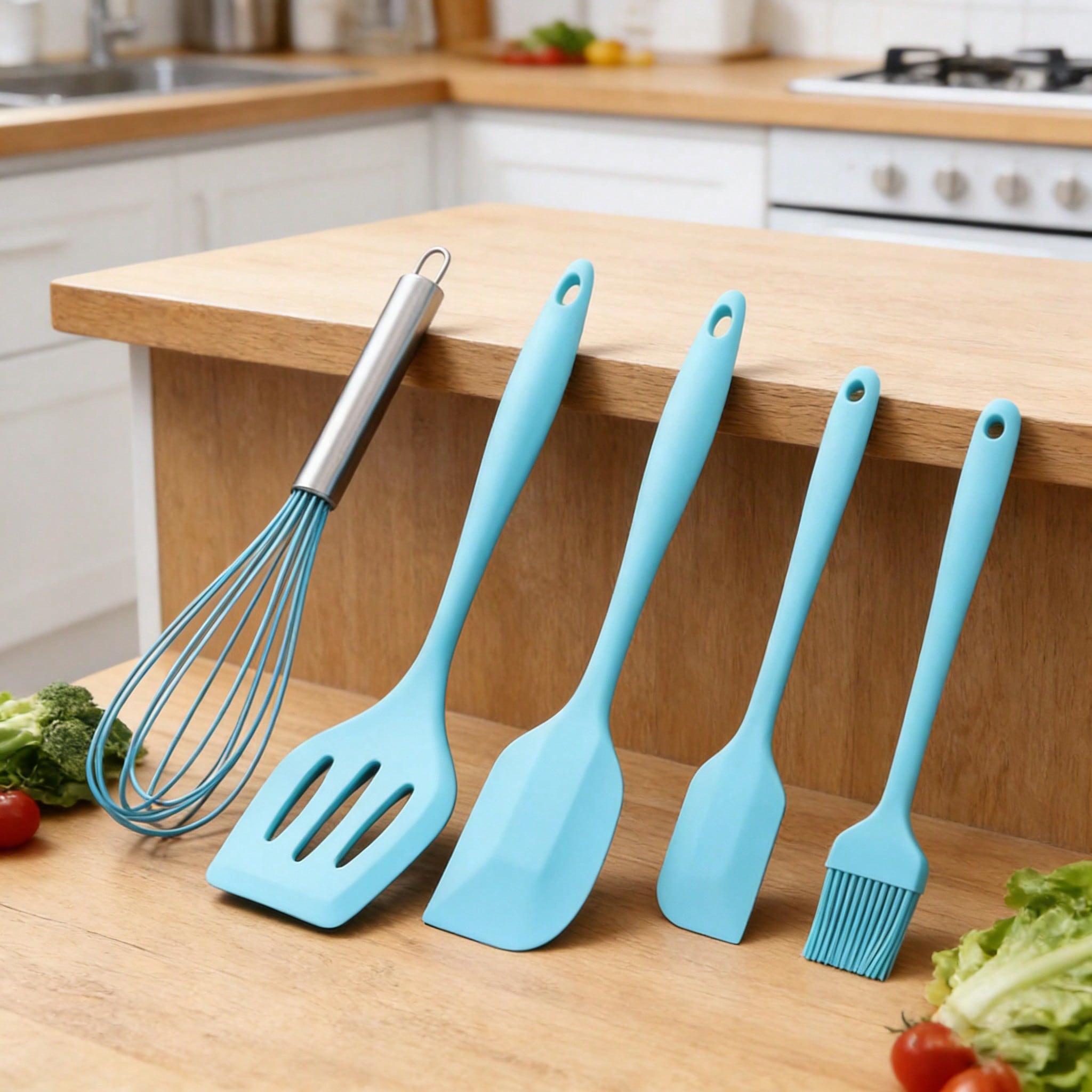 Home Cooking Utensils - Silicone Cooking Utensils Set, 5 Pcs