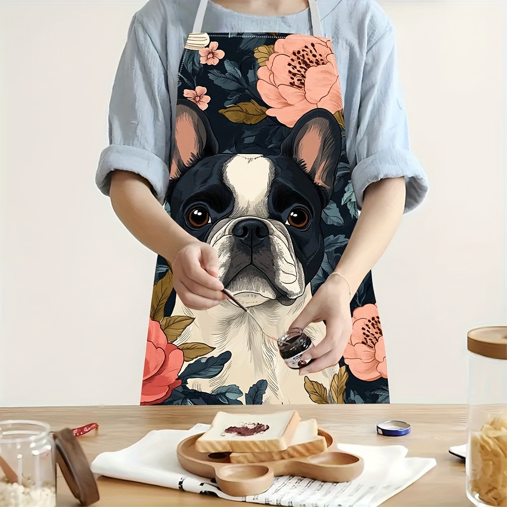 French Bulldog Floral Apron -  - Home Cooking For Dogs review and price