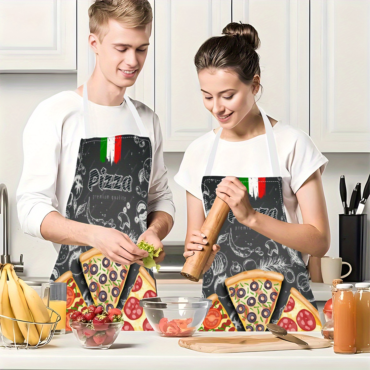 Linen Apron Pizza Italian Food - Home Cooking In Italian review and price