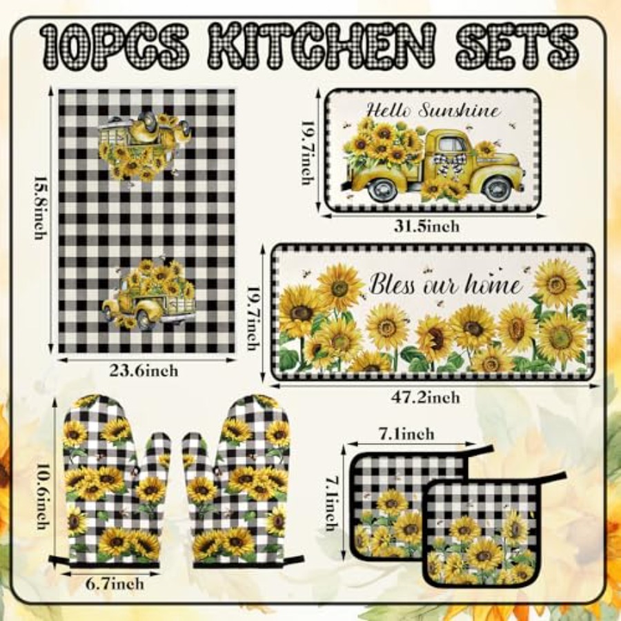 10 Pcs Kitchen Decor Oven Mitt - Mom'S Home Cooking review and price