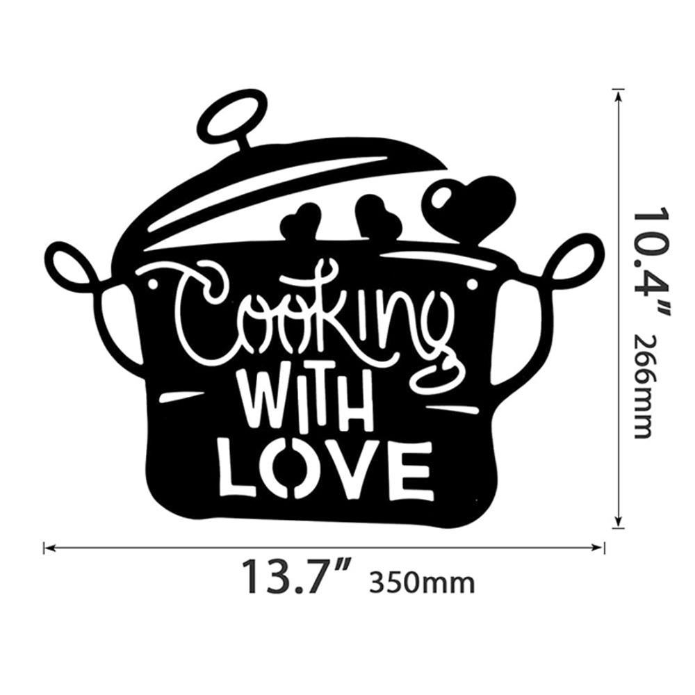 Black Metal Kitchen Pot Sign C - Home Cooking Utensils review and price