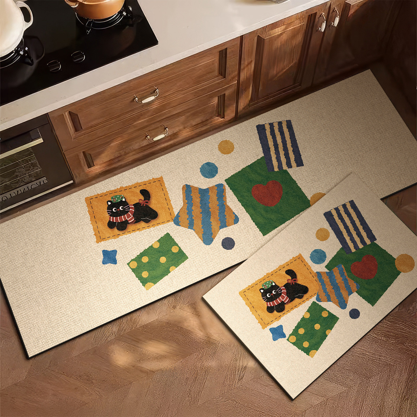 VIKAMA Retro Kitchen Rug Anti  - Home Cooking For Dogs review and price