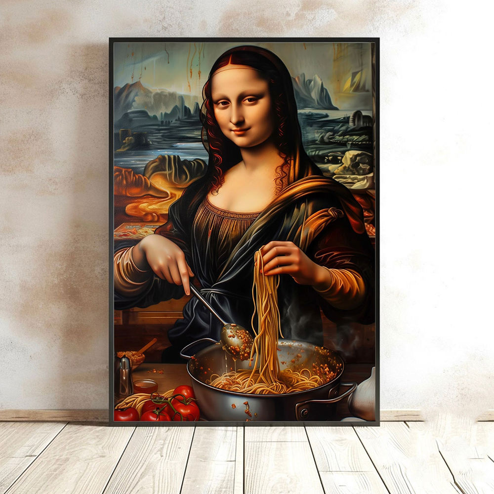 Funny Mona Lisa With Cooking I - Home Cooking In Italian review and price
