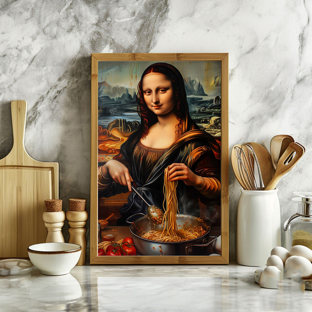 Funny Mona Lisa With Cooking I - Home Cooking In Italian review and price