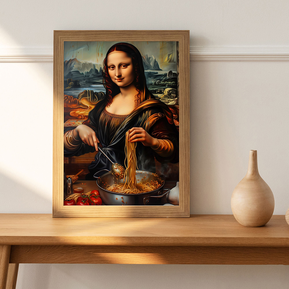 Funny Mona Lisa With Cooking I - Home Cooking In Italian review and price