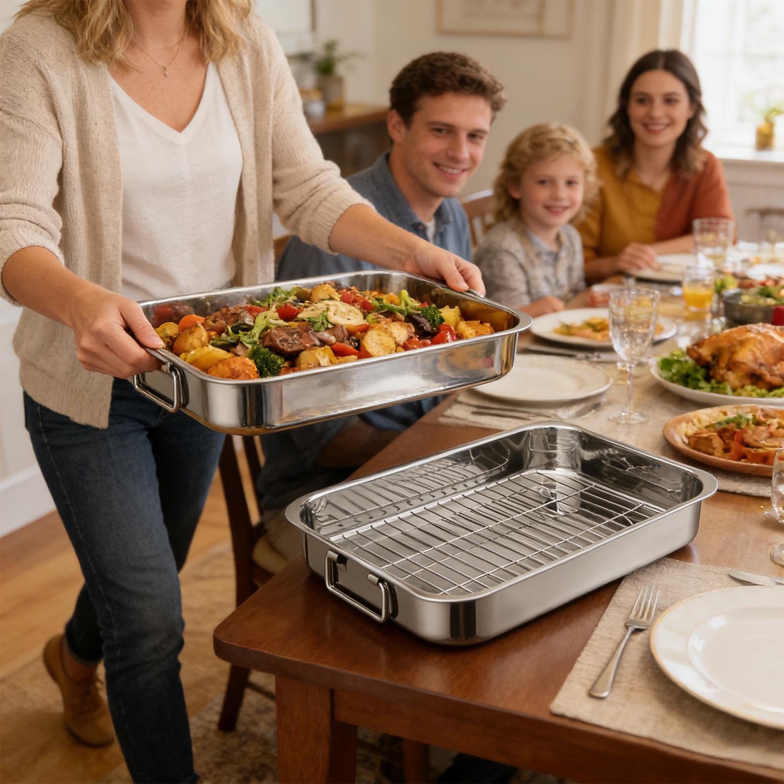 42cm Roasting Pan With Rack St - Home Cooking Utensils review and price