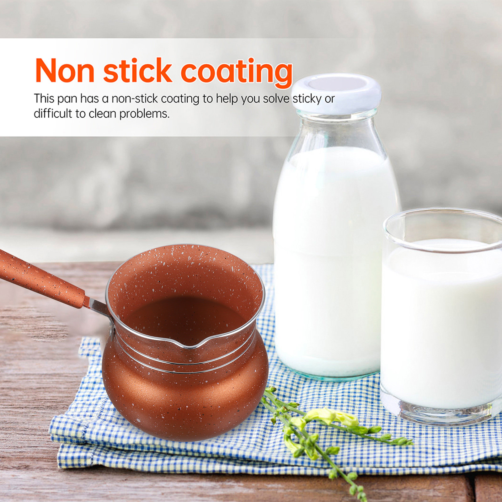 Milk Pot Nonstick Saucepan Kit - Home Cooking Utensils review and price