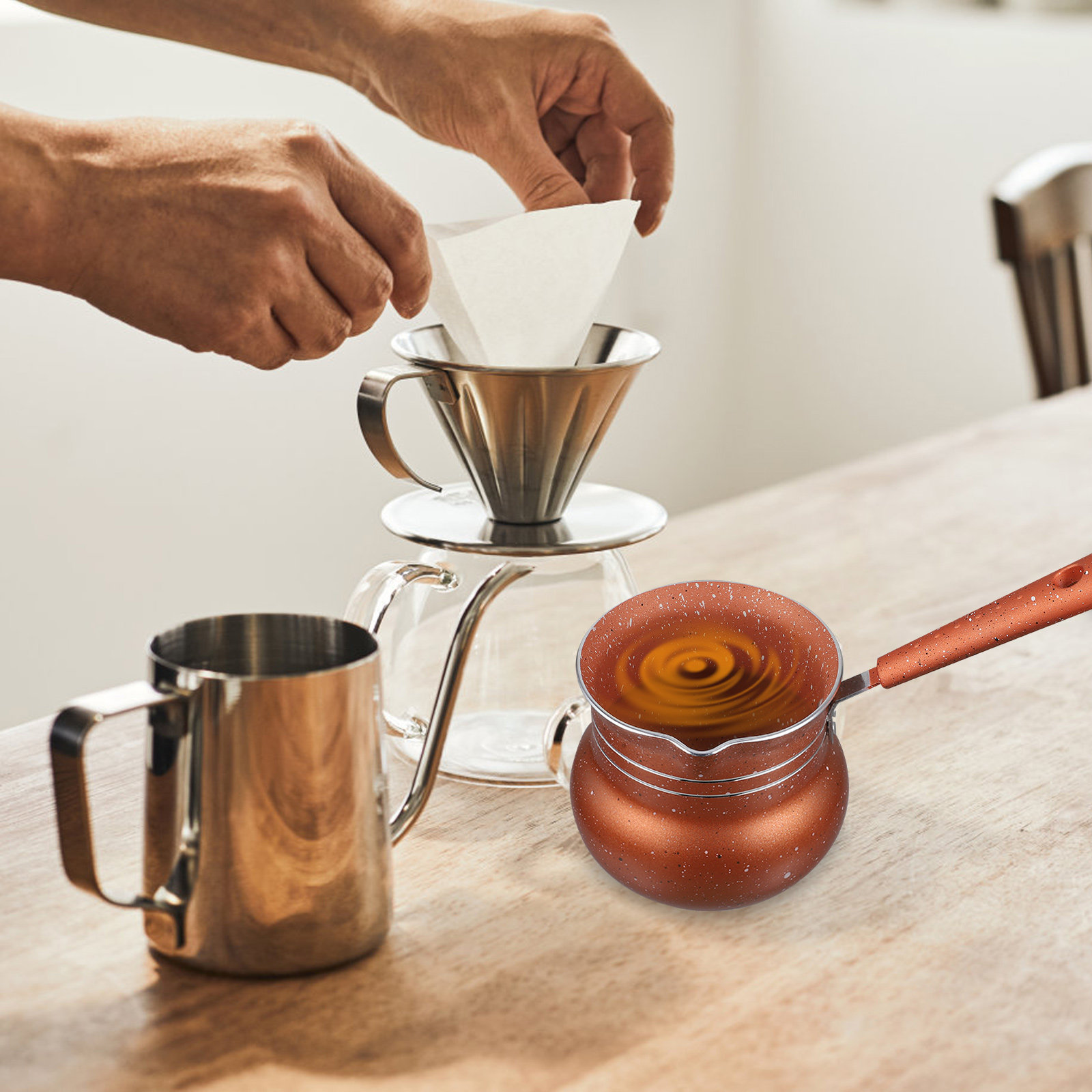 Milk Pot Nonstick Saucepan Kit - Home Cooking Utensils review and price