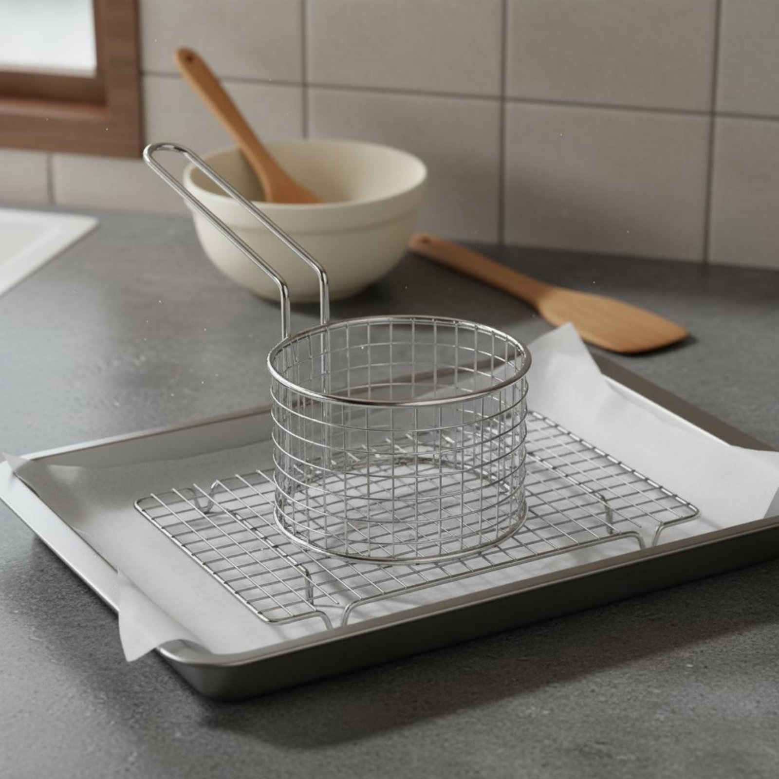 Stainless Steel Chip Basket Ea - Home Cooking Utensils review and price