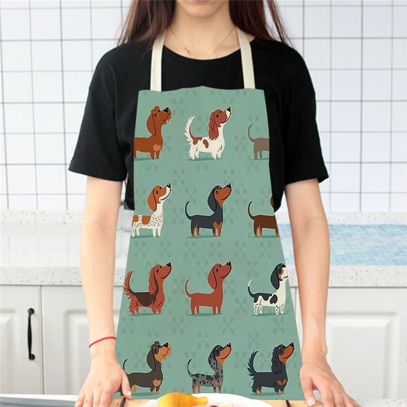Cartoon Dog Printed Kitchen Ap - Home Cooking For Dogs review and price