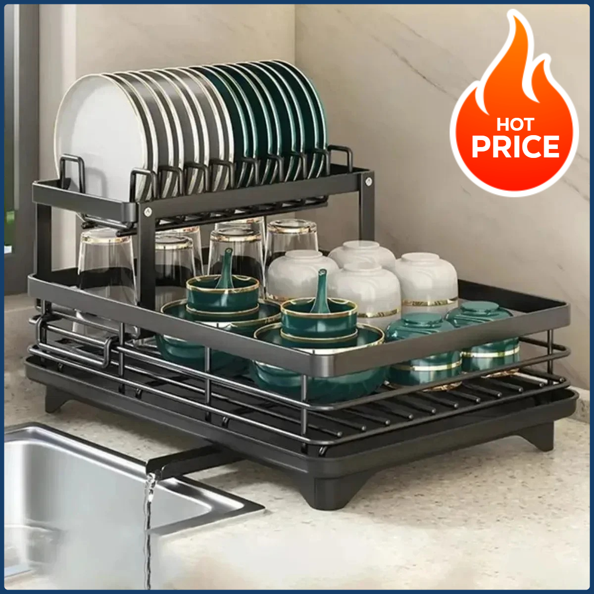 Double Layer Bowl Rack Adjusta - Home Cooking Delivery review and price