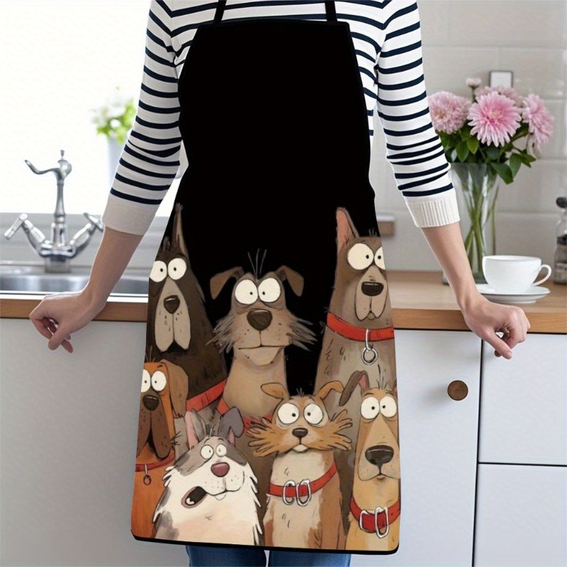 1pc 1pcs Dog Print Apron Suita - Home Cooking For Dogs review and price