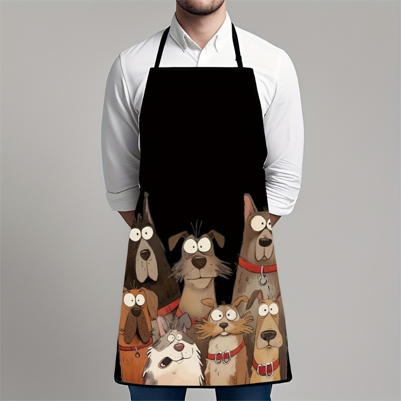 1pc 1pcs Dog Print Apron Suita - Home Cooking For Dogs review and price
