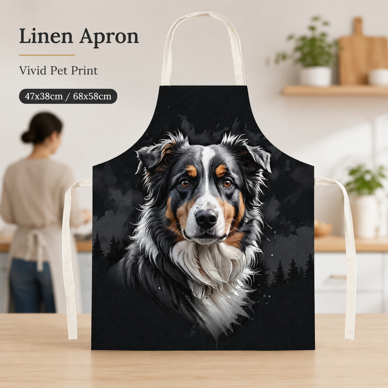 Artistic Dog Portrait Linen Sl - Home Cooking For Dogs review and price