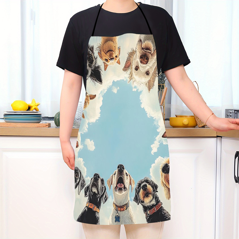 Cute Funny Circle Dogs  Apron  - Home Cooking For Dogs review and price