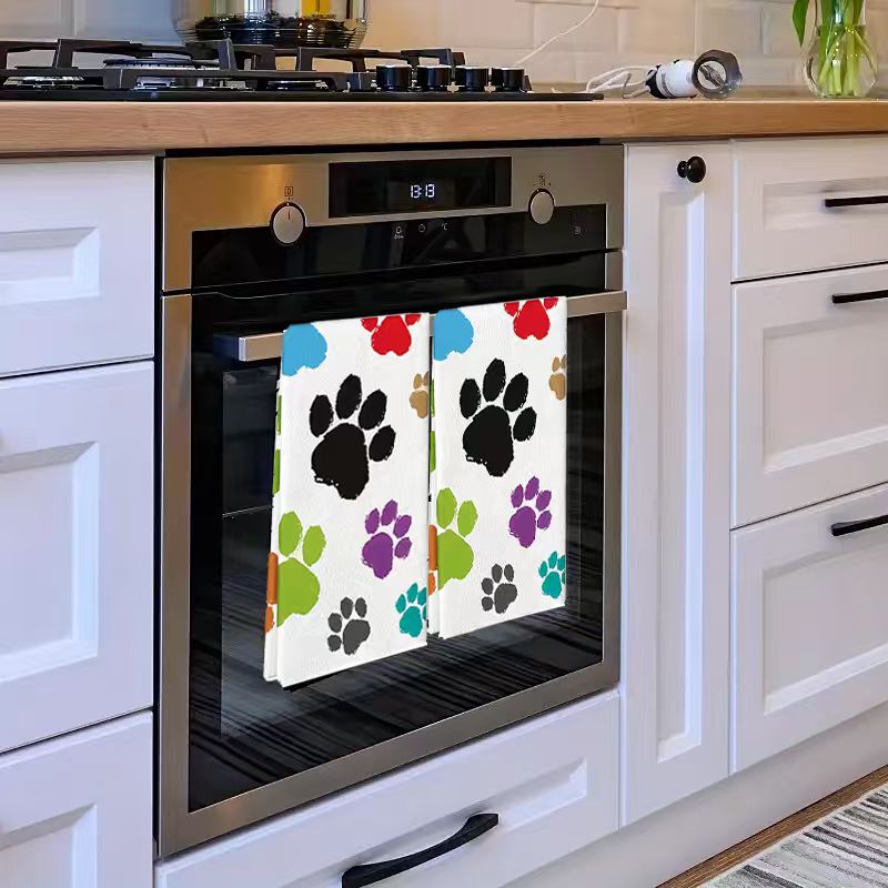 2Pcs, Colorful Dog Paw Print K - Home Cooking For Dogs review and price