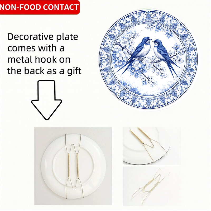 Decorative Plate with Blue-and - Home Cooking Recipes review and price