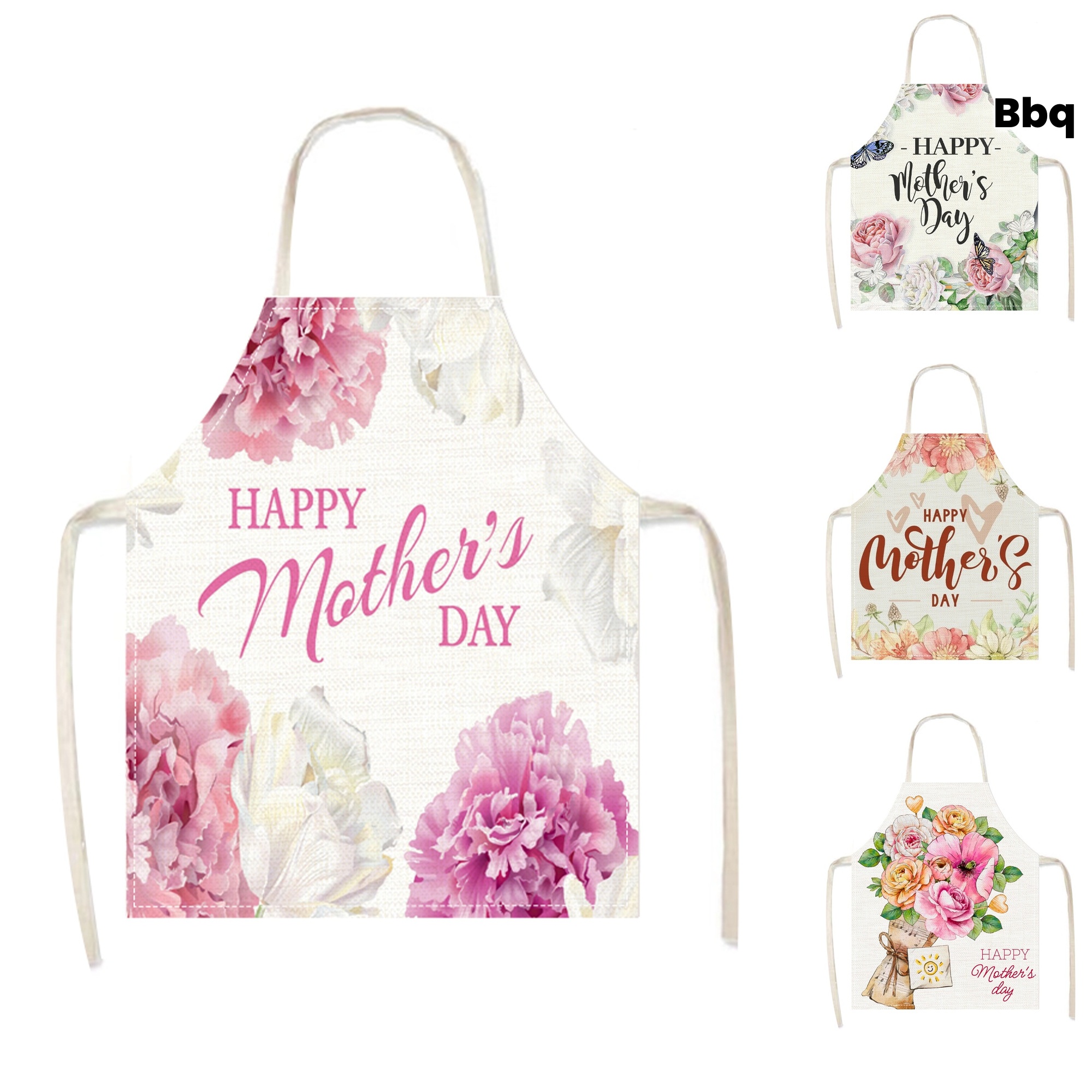 Linen Apron Happy Mothers Day  - Mom'S Home Cooking review and price