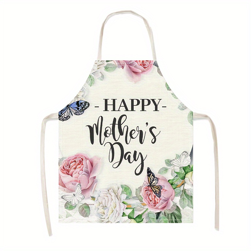 Linen Apron Happy Mothers Day  - Mom'S Home Cooking review and price