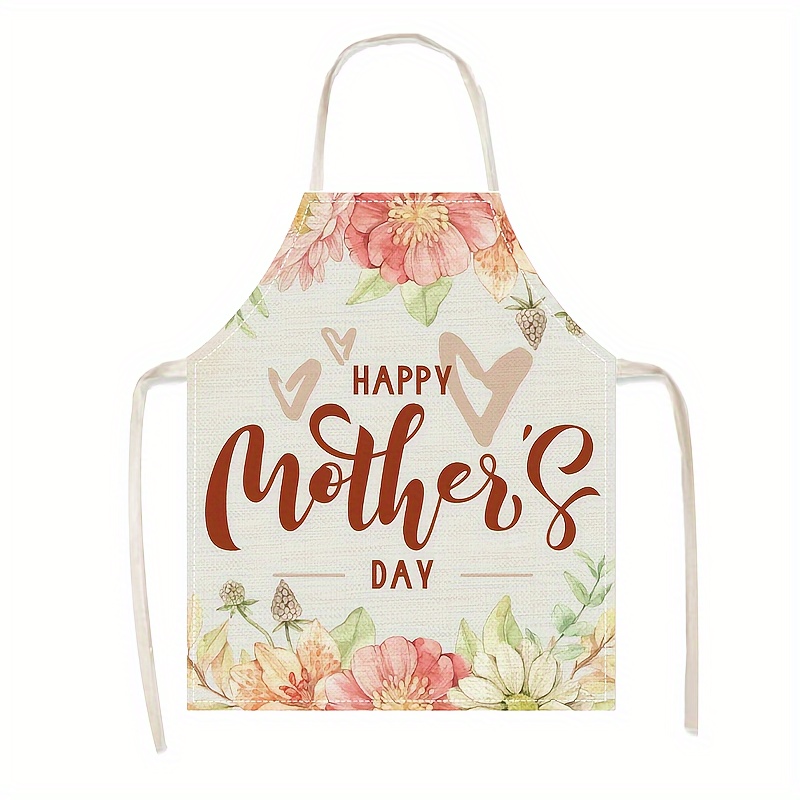 Linen Apron Happy Mothers Day  - Mom'S Home Cooking review and price